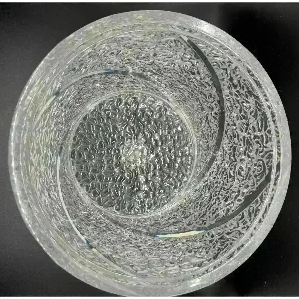 Vintage Mid-Century Modern Lucite Iceberg Textured Ice Bucket Stunning Clear